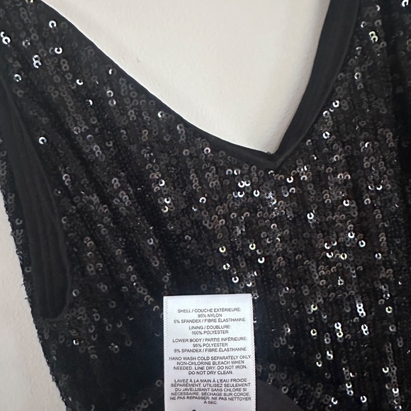 Express Black Sequin Bodysuit - XS - Picture 12 of 13